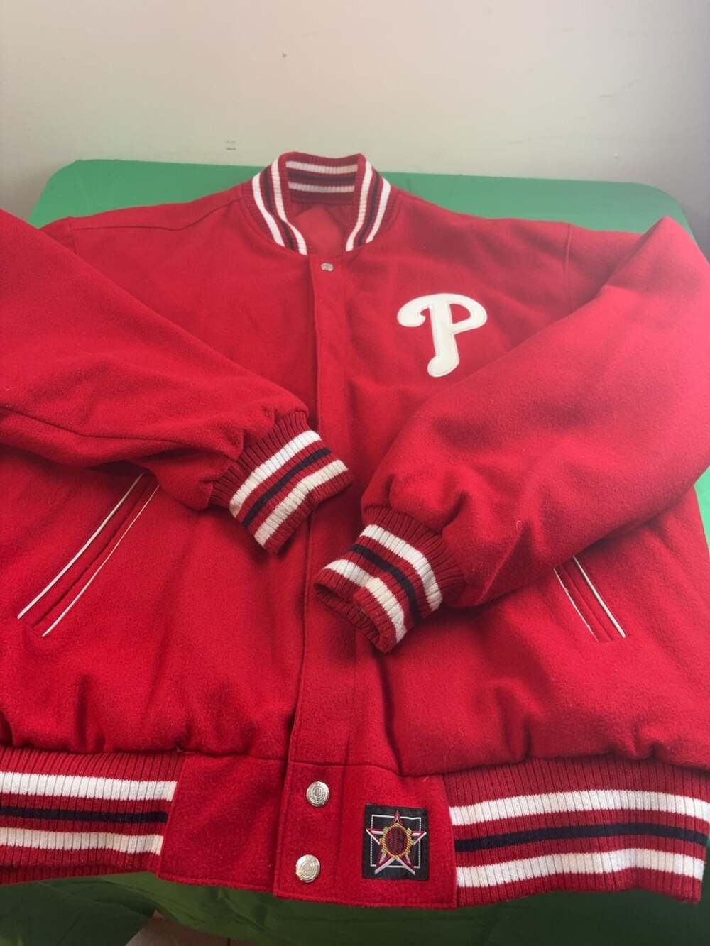 Philadelphia Phillies MLB JH Design Reversible Wool Varsity Jacket